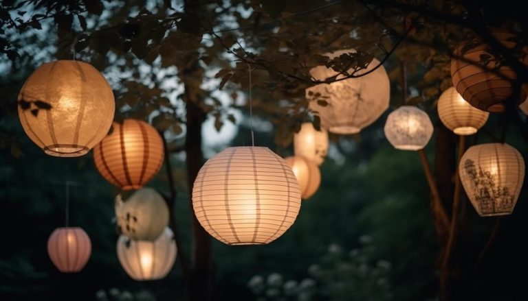 glowing-paper-lanterns-illuminate-winter-night-generated-by-ai_188544-36782
